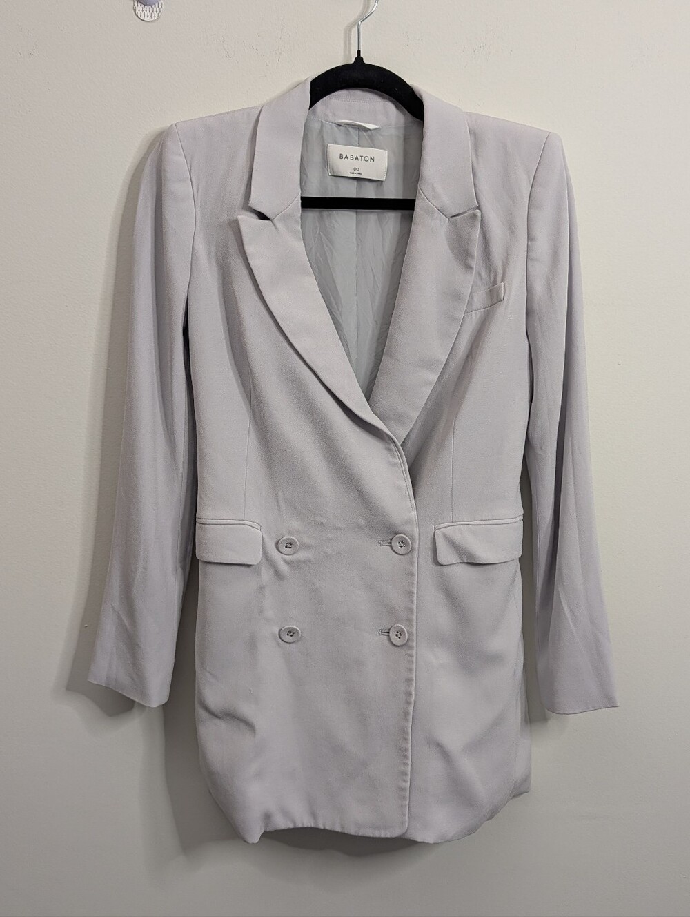 Babaton Aritzia Oversized Light Gray Blazer 00